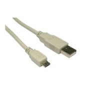 Kabel USB2.0 - Micro, A(M)  - B(M), 3.0m, bež